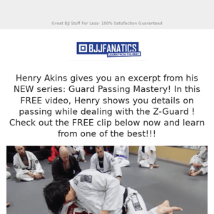 FREE Technique!  Henry Akins gifts you a FREE technique from his NEW instructional!