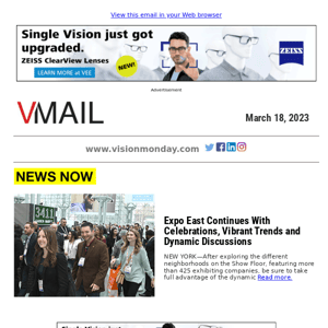 LIVE From Vision Expo East in New York City: VMAIL for March 18, 2023