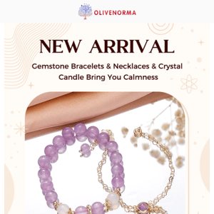 💜NEW! Gemstone Bracelets & Crystal Candle Bring You Calmness.