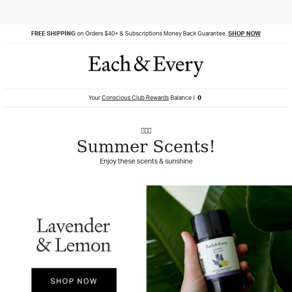 scents for the summer