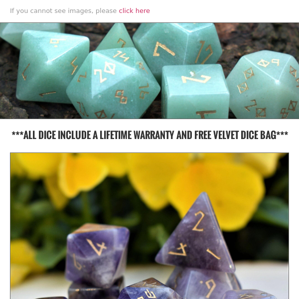 💎 Level up your character with Genuine Gemstone dice 💎