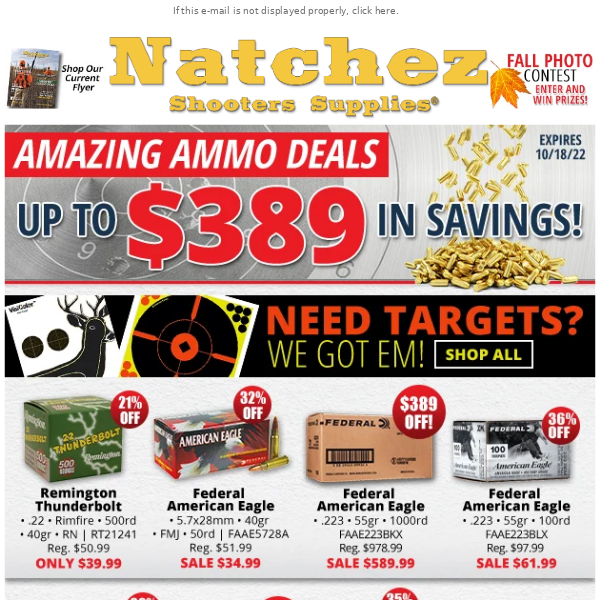 Amazing Ammo Deals With up to $389 in Savings!