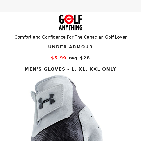 $5.99 GLOVES - Under Armour Men's