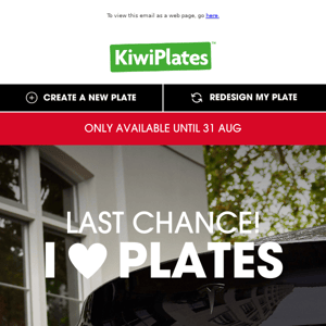 Kiwi Plates, I Love Plates are almost gone!