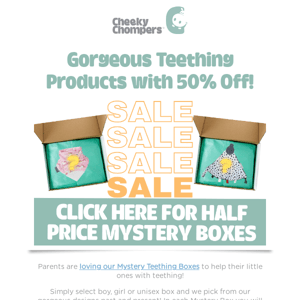 ✨ Help Your Little Teether With Our HALF PRICE Mystery Teething Boxes!