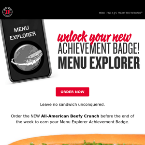 Last chance 🧭 Unlock your Menu Explorer badge!