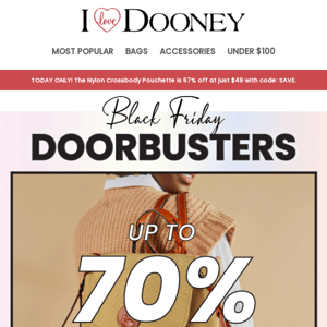 Black Friday Doorbusters Start NOW—Up to 70% Off!