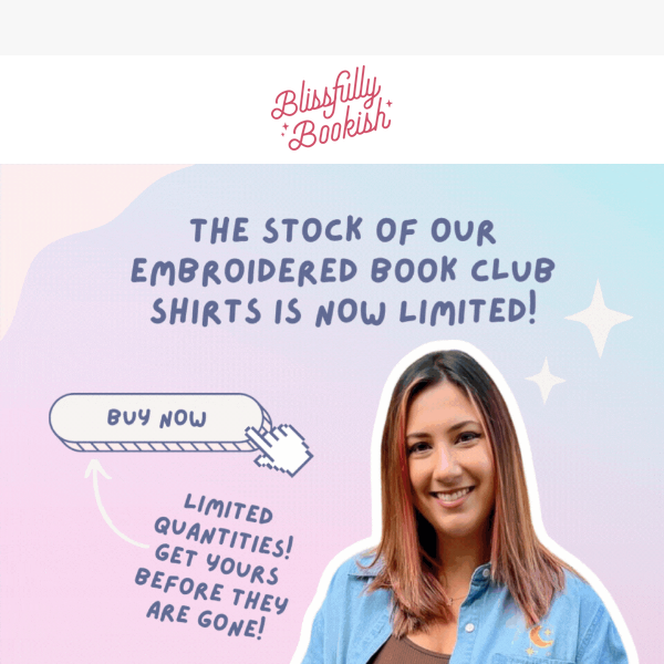 Don't forget! Our pre-order for our Book Club Over Shirts is now limited quantities!