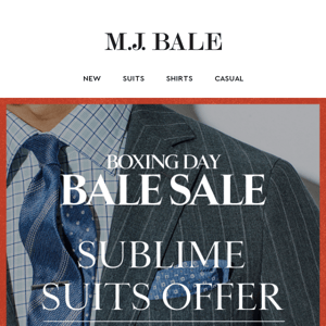 Boxing Day Bale Sale: Sublime Suits