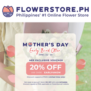 Mother's Day Early Bird Offer is here, ! 🥰