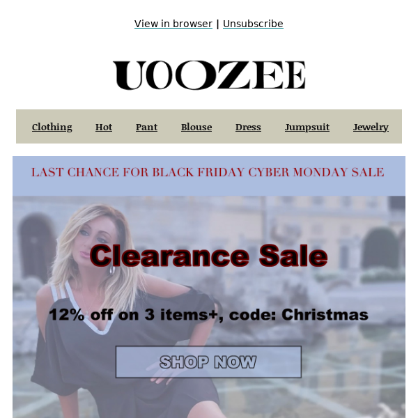 The UOOZEE Clearance sale is now on!