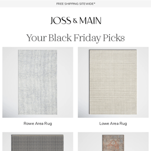 ◖ROWE AREA RUG SALE◗ Black Friday: extra 25% off with code