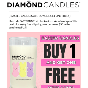 EASTER CANDLES ARE B1G1 FREE! 🐰