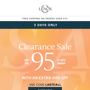 CLEARANCE SALE: Up To 95% OFF 🤯