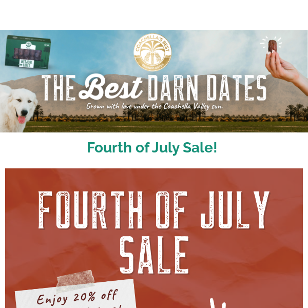 Fourth of July Sale: 20% Off ALL Dates 🇺🇸