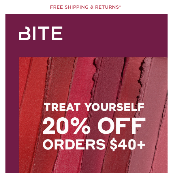 Treat yourself with 20% OFF