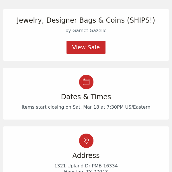 Jewelry, Designer Bags & Coins (SHIPS!)