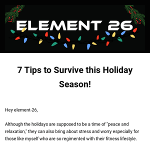 7 important tips to survive the holidays...