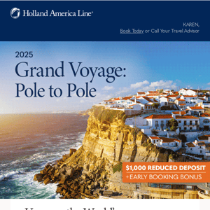 Explore the Extraordinary on a Grand Voyage + up to $8,800 in Benefits