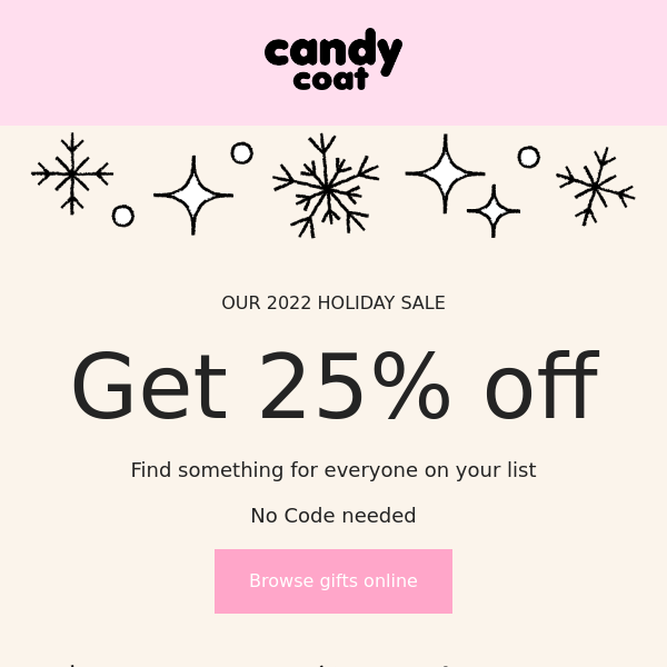 🎁💝 Enjoy 25% off on Candy Coated Gifts🎄🤶💗