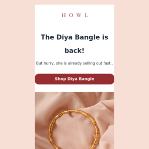 Diya Bangle Back in Stock!