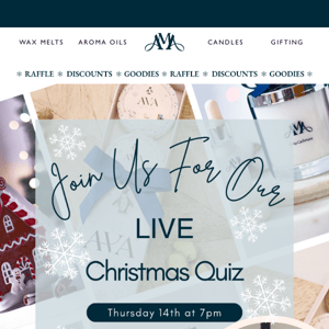 join us for our CHRISTMAS QUIZ! 🎄 ✨
