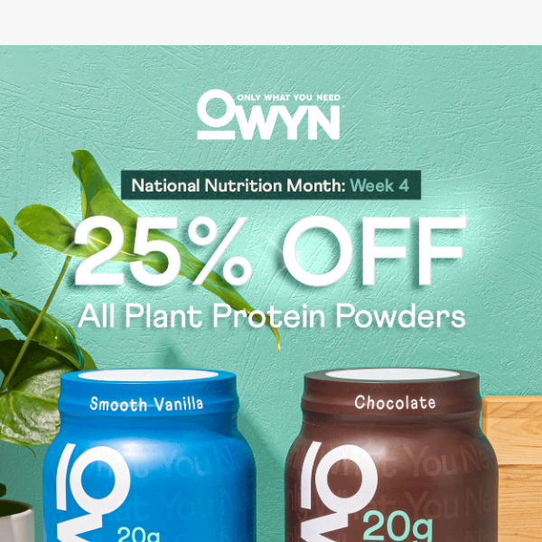 Last But Not Least. 25% off ALL Protein Powders! 💸