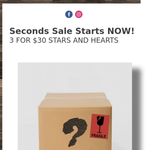 Seconds Sale Starts NOW! 🦒