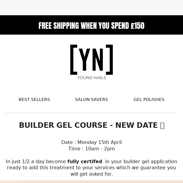 NEW DATE JUST RELEASED 🚨 : Builder Gel Course.