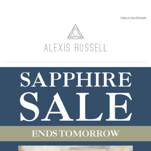 Don't miss the Sapphire Sale! 15% off select 💍