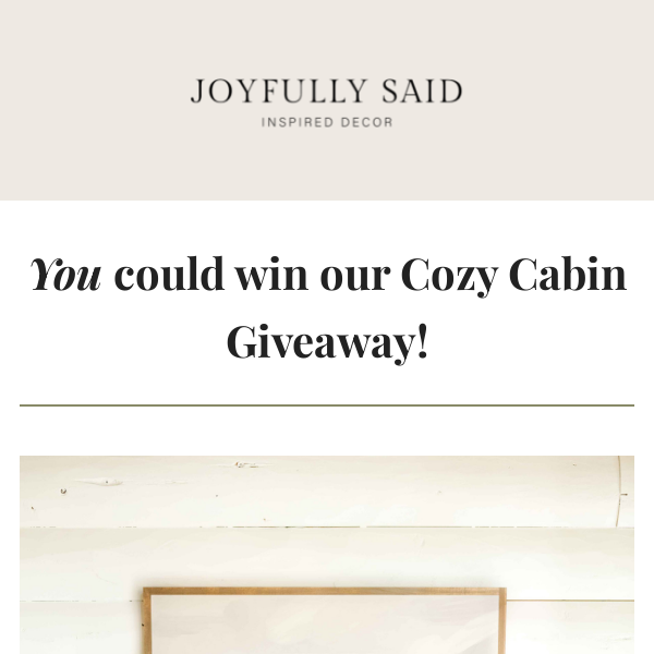 Enter to win $500 of cozy goodness!