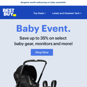 The Baby Event is here! Shop now for amazing deals.