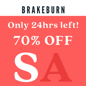 Only 24hrs left in our Summer Sale!