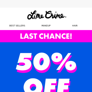 ENDS TONIGHT: 50% Off Palettes 🏃