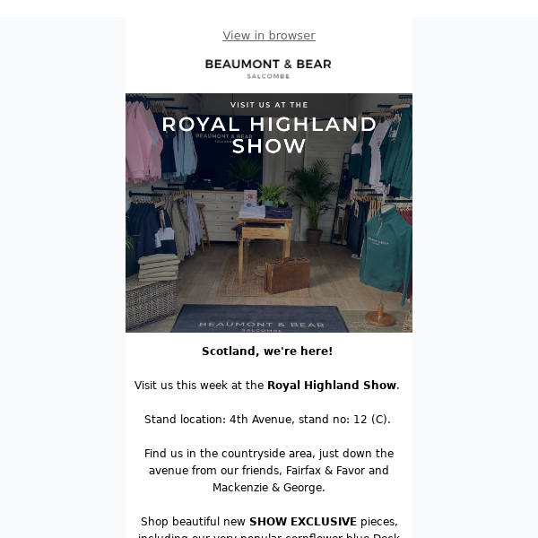 Visit Us At The Royal Highland Show 🏴󠁧󠁢󠁳󠁣󠁴󠁿