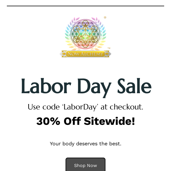 30% Off Labor Day Sale is LIVE NOW!