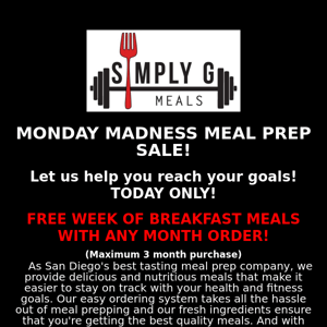 Reach your 2023 weight goals with Simply G Meals!