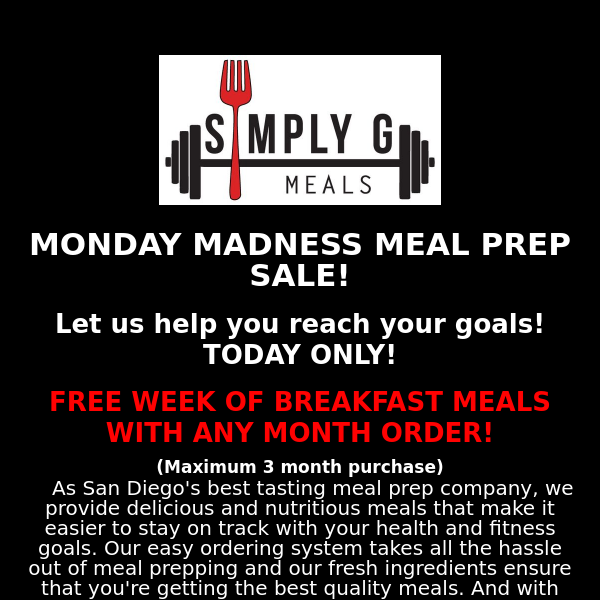 Reach your 2023 weight goals with Simply G Meals!