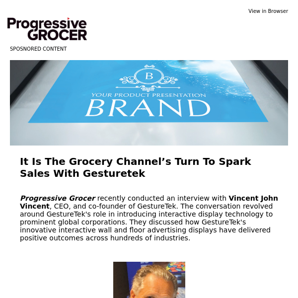 Grocery Channel Sparks Sales with GestureTek