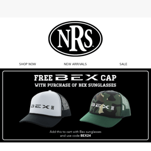 Get a FREE BEX Cap!! Hurry in! Only while supplies last!