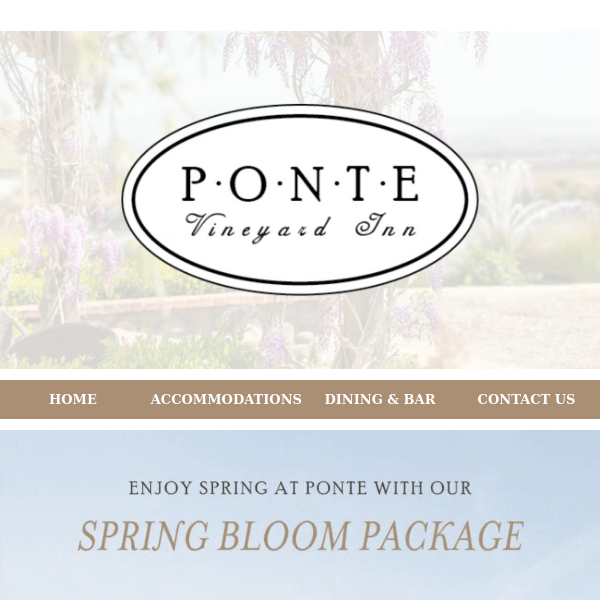 SPECIAL OFFER: Enjoy Spring at Ponte with our Spring Bloom Package