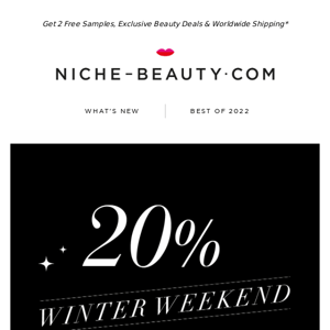 Winter Weekend Sale: Get 20% Off