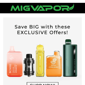 Have you seen these Special Vape Offers?