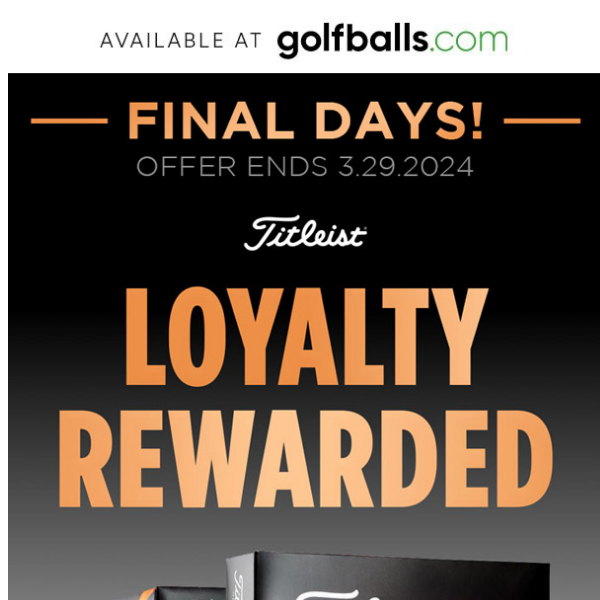 Last Chance! Special Titleist Offer: Buy 3 Dozen Golf Balls, Get 1 Dozen Free