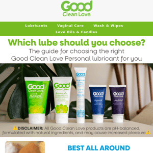 Choosing the right lube for you!