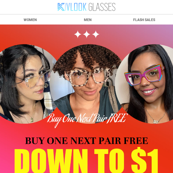 $1 HOT Sale on Stylish Glasses! ️#JanuaryFashion✨