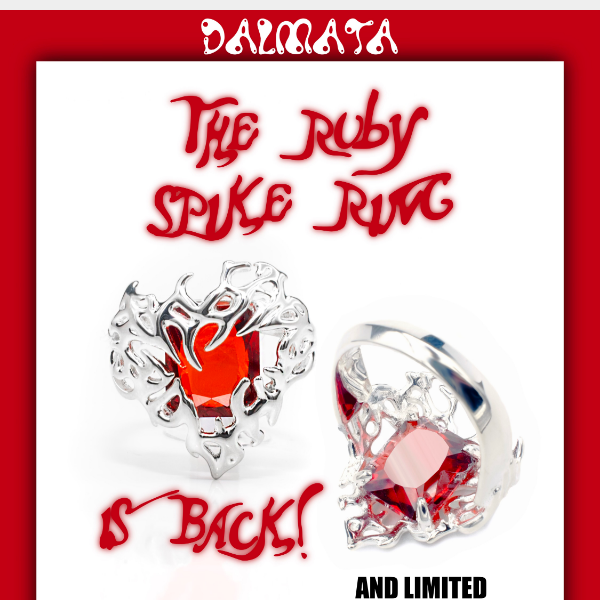 THE RUBY RED SPIKE RING IS HERE