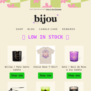 🚨 LOW IN STOCK: Willow, Billie & more 🚨