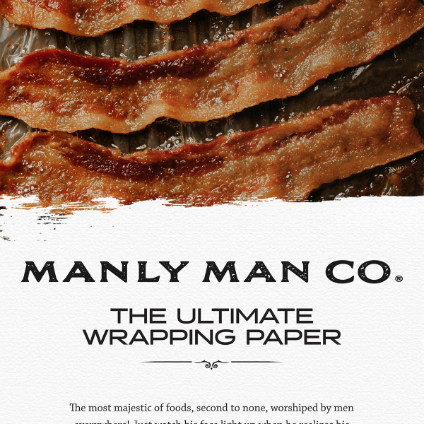 🥓 Bacon Scented Wrapping Paper 🥓 - Manly Man Co