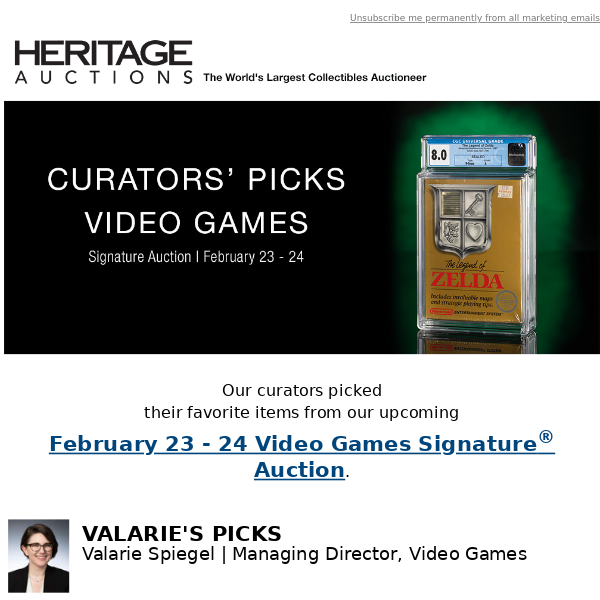 Curators' Picks from the Video Games Auction